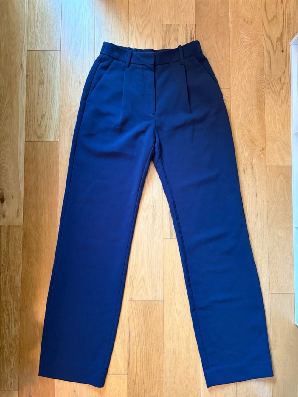 Abercrombie & Fitch Navy Straight-Leg Dress Trousers
